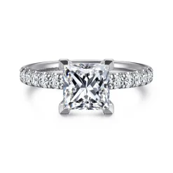 Sale Gabriel & Co. Winslow - 14K White Gold Princess Cut Diamond Engagement Ring