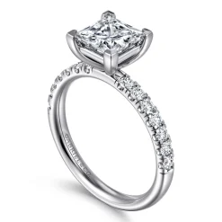 Outlet Gabriel & Co. Winslow - 18K White Gold Princess Cut Diamond Engagement Ring