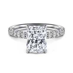 Clearance Gabriel & Co. Winslow - 14K White Gold Radiant Cut Diamond Engagement Ring