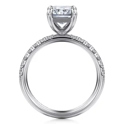 Clearance Gabriel & Co. Winslow - 14K White Gold Radiant Cut Diamond Engagement Ring