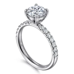 Gabriel & Co. Winslow - 14K White Gold Round Diamond Engagement Ring