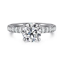 Gabriel & Co. Winslow - 14K White Gold Round Diamond Engagement Ring