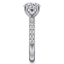 Outlet Gabriel & Co. Winslow - 14K White Gold Round Diamond Engagement Ring
