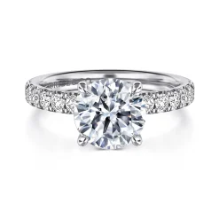 Outlet Gabriel & Co. Winslow - 14K White Gold Round Diamond Engagement Ring
