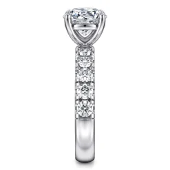 Outlet Gabriel & Co. Winslow - 14K White Gold Round Diamond Engagement Ring