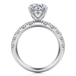 Outlet Gabriel & Co. Winslow - 14K White Gold Round Diamond Engagement Ring