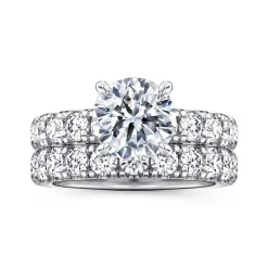 Outlet Gabriel & Co. Winslow - 14K White Gold Round Diamond Engagement Ring