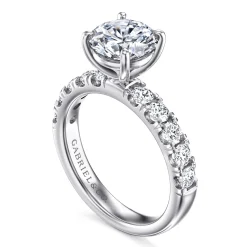 Discount Gabriel & Co. Winslow - 14K White Gold Round Diamond Engagement Ring