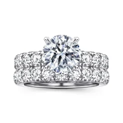 Discount Gabriel & Co. Winslow - 14K White Gold Round Diamond Engagement Ring