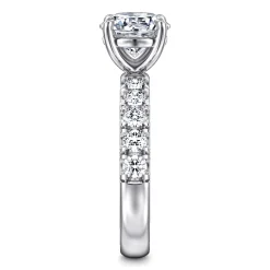 Discount Gabriel & Co. Winslow - 14K White Gold Round Diamond Engagement Ring