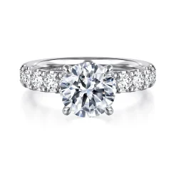 Discount Gabriel & Co. Winslow - 14K White Gold Round Diamond Engagement Ring