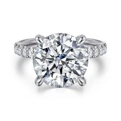 Hot Gabriel & Co. Winslow - 14K White Gold Round Diamond Engagement Ring
