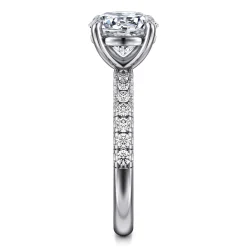 Discount Gabriel & Co. Winslow - 14K White Gold Round Diamond Engagement Ring