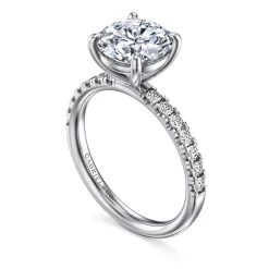 Discount Gabriel & Co. Winslow - 14K White Gold Round Diamond Engagement Ring