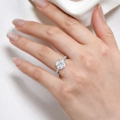 Discount Gabriel & Co. Winslow - 14K White Gold Round Diamond Engagement Ring