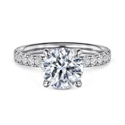 Sale Gabriel & Co. Winslow - 14K White Gold Round Diamond Engagement Ring