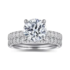 Sale Gabriel & Co. Winslow - 14K White Gold Round Diamond Engagement Ring