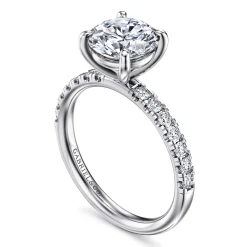 Sale Gabriel & Co. Winslow - 14K White Gold Round Diamond Engagement Ring