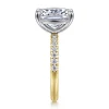 Clearance Gabriel & Co. Winslow - 14K White-Yellow Gold Elongated Cushion Diamond Engagement Ring