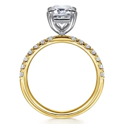 Gabriel & Co. Winslow - 14K White-Yellow Gold Emerald Cut Diamond Engagement Ring