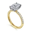 Outlet Gabriel & Co. Winslow - 14K White-Yellow Gold Oval Diamond Engagement Ring