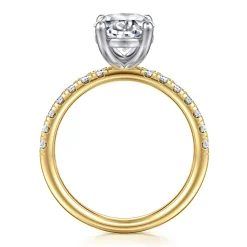 Outlet Gabriel & Co. Winslow - 14K White-Yellow Gold Oval Diamond Engagement Ring