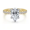 Gabriel & Co. Winslow - 14K White-Yellow Gold Pear Shape Diamond Engagement Ring