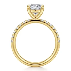 Sale Gabriel & Co. Winslow - 14K Yellow Gold Cushion Cut Diamond Engagement Ring
