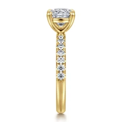 Sale Gabriel & Co. Winslow - 14K Yellow Gold Cushion Cut Diamond Engagement Ring