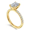 New Gabriel & Co. Winslow - 18K Yellow Gold Emerald Cut Diamond Engagement Ring