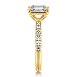 New Gabriel & Co. Winslow - 18K Yellow Gold Emerald Cut Diamond Engagement Ring