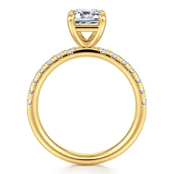 New Gabriel & Co. Winslow - 18K Yellow Gold Emerald Cut Diamond Engagement Ring