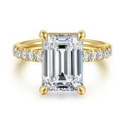 Online Gabriel & Co. Winslow - 14K Yellow Gold Emerald Cut Diamond Engagement Ring