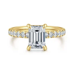 Gabriel & Co. Winslow - 14K Yellow Gold Emerald Cut Diamond Engagement Ring