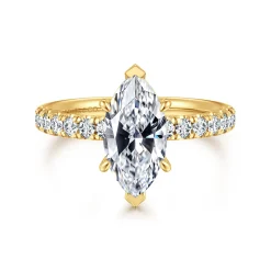 Outlet Gabriel & Co. Winslow - 18K Yellow Gold Marquise Shape Diamond Engagement Ring