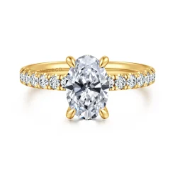 Sale Gabriel & Co. Winslow - 18K Yellow Gold Oval Diamond Engagement Ring
