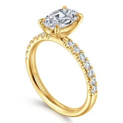 Sale Gabriel & Co. Winslow - 18K Yellow Gold Oval Diamond Engagement Ring