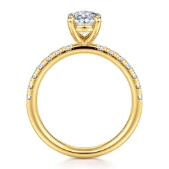 Sale Gabriel & Co. Winslow - 18K Yellow Gold Oval Diamond Engagement Ring