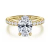 Best Gabriel & Co. Winslow - 14K Yellow Gold Oval Diamond Engagement Ring