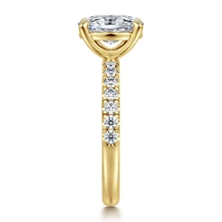 Discount Gabriel & Co. Winslow - 14K Yellow Gold Oval Diamond Engagement Ring