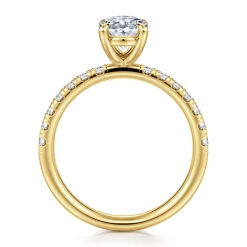Discount Gabriel & Co. Winslow - 14K Yellow Gold Oval Diamond Engagement Ring