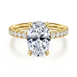 Outlet Gabriel & Co. Winslow - 14K Yellow Gold Oval Diamond Engagement Ring