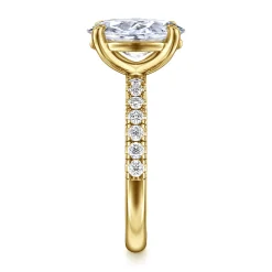 Outlet Gabriel & Co. Winslow - 14K Yellow Gold Oval Diamond Engagement Ring