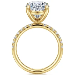 Discount Gabriel & Co. Winslow - 14K Yellow Gold Oval Diamond Engagement Ring