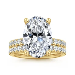 Discount Gabriel & Co. Winslow - 14K Yellow Gold Oval Diamond Engagement Ring