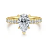 New Gabriel & Co. Winslow - 14K Yellow Gold Pear Shape Diamond Engagement Ring