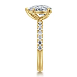 New Gabriel & Co. Winslow - 14K Yellow Gold Pear Shape Diamond Engagement Ring