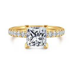 Gabriel & Co. Winslow - 18K Yellow Gold Princess Cut Diamond Engagement Ring