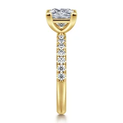 New Gabriel & Co. Winslow - 14K Yellow Gold Princess Cut Diamond Engagement Ring