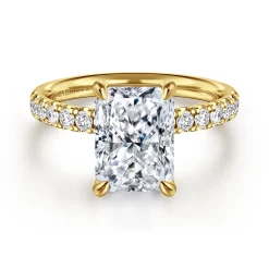 Outlet Gabriel & Co. Winslow - 14K Yellow Gold Radiant Cut Diamond Engagement Ring